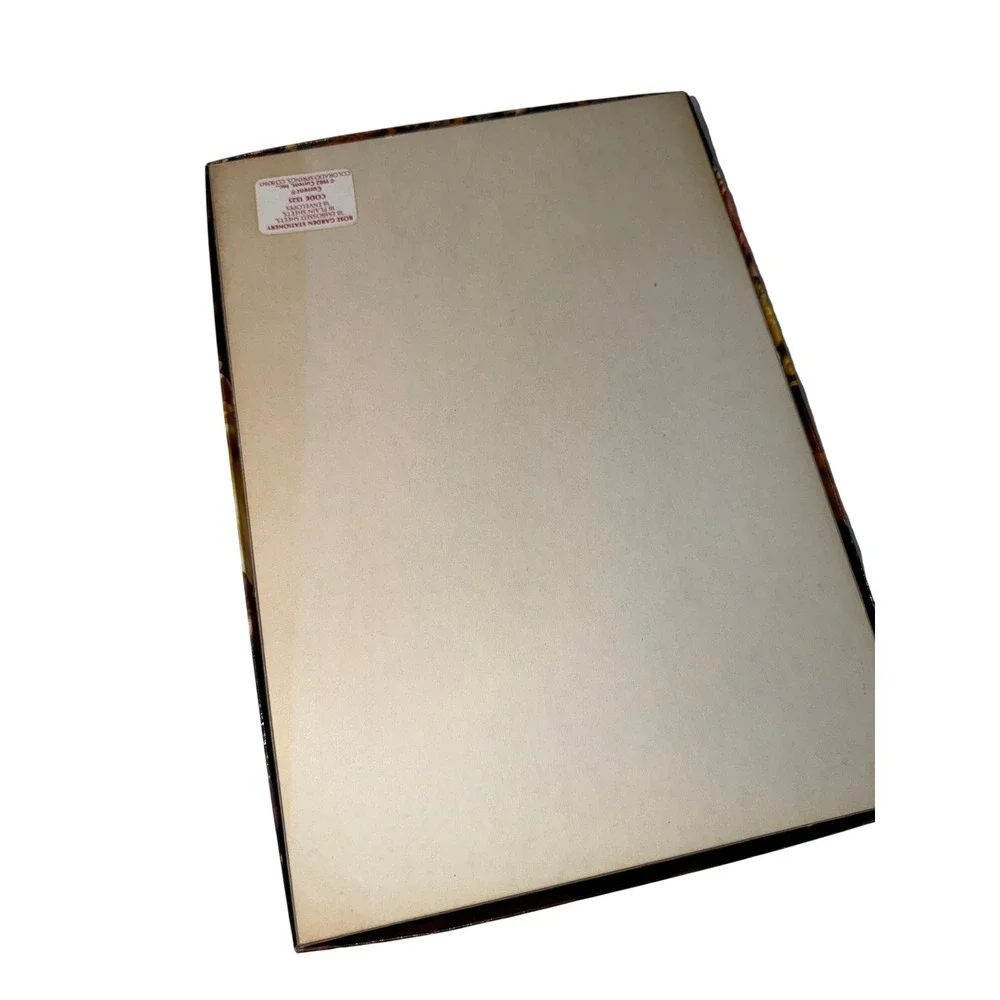 VTG Current Rose Garden Stationery Set Cream Embossed Floral 1982 Letter Paper